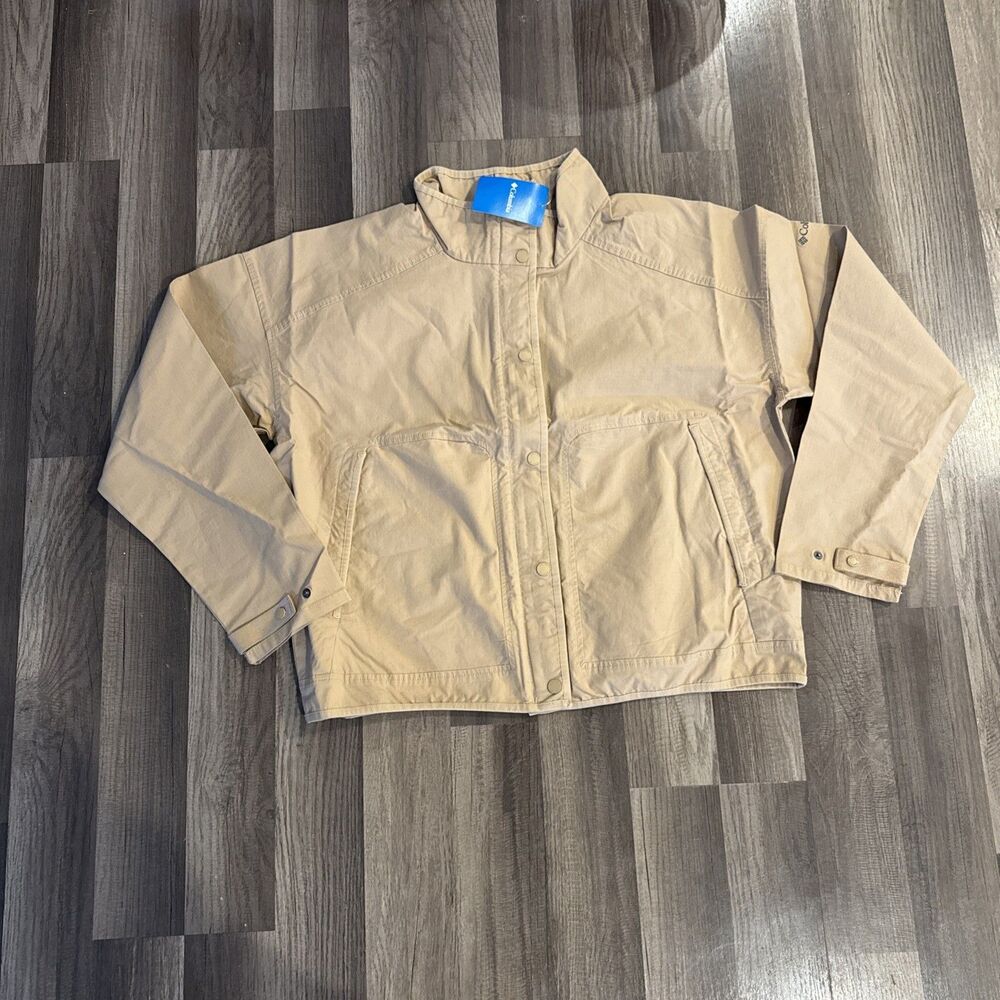 NWT WOMENS XL 14 16 COLUMBIA WOMEN'S SAGE LAKE JACKET KHAKI LIGHTWEIGHT COAT - Picture 1 of 8